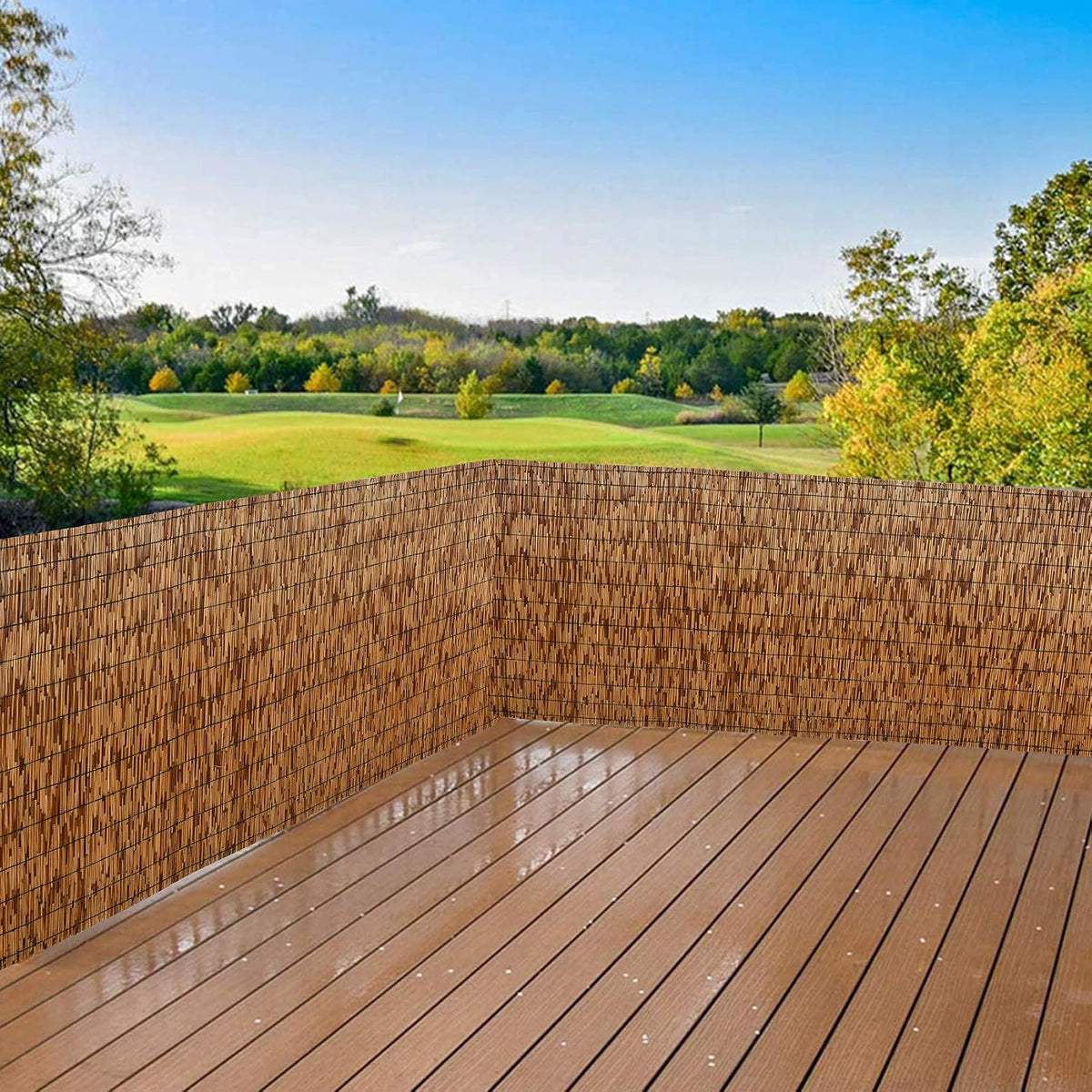 DearHouse Natural Reed Fencing, Eco-Friendly Reed Fence, 3.3 feet High x 13.3 feet Long, Reed Screen for Garden, Privacy