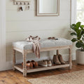 Kmax Rustic Wooden Storage Entryway Bench Shoe Rack Bench -1 Seat, Grey