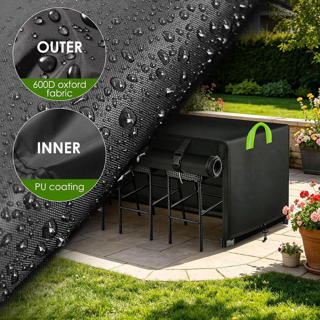 7 piece waterproof patio bar set cover, 60x41x41in, package contents
