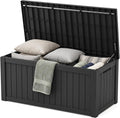 Vixzen Waterproof Outdoor Storage Box 170 Gal Deck Box with Lockable Lid