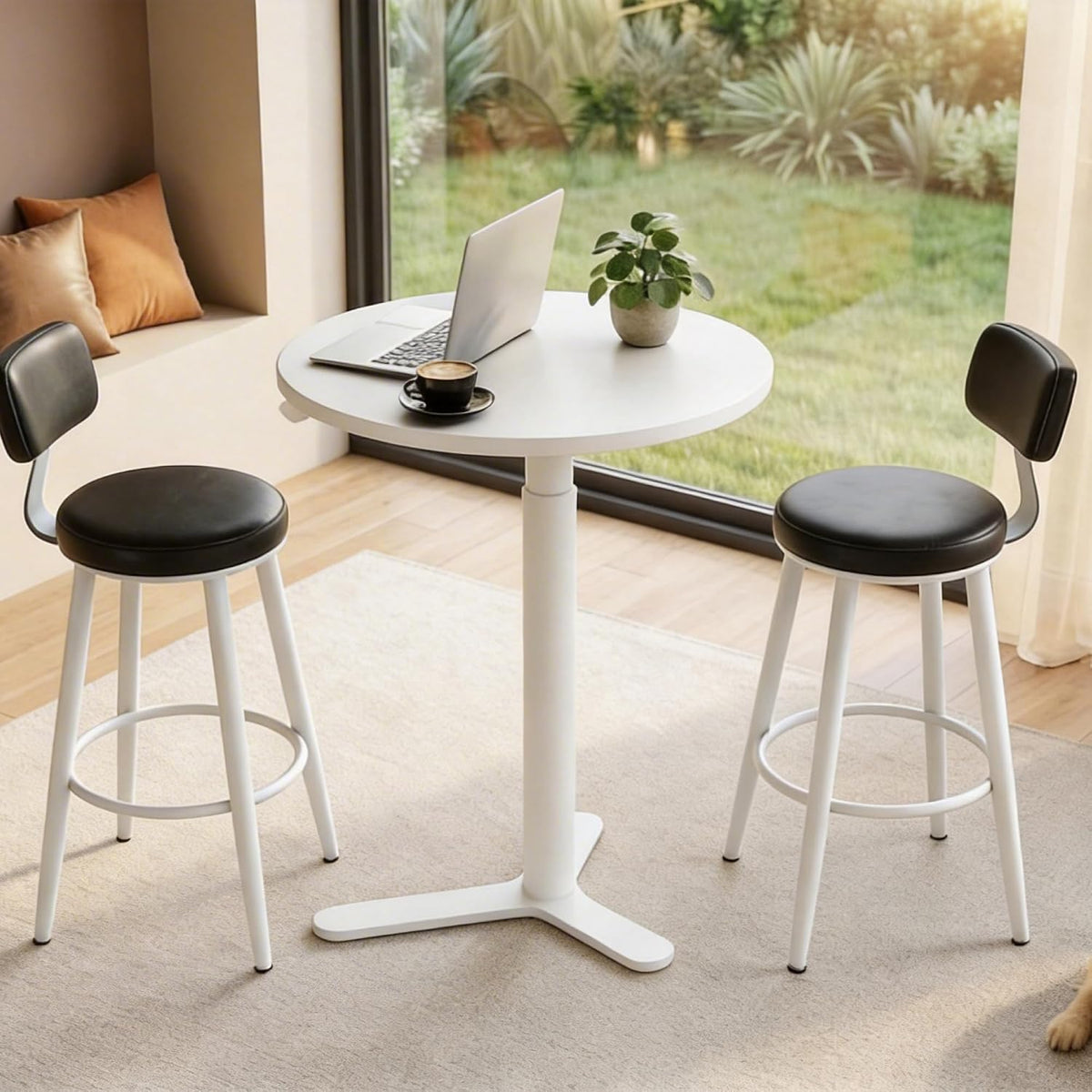 FLEXISPOT Gas Spring Lift Sit-to-Stand Table,20" Round Bar Table