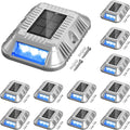 addlon Solar Dock Lights Marine 12 Pack, Driveway Marker Deck Lights, IP67
