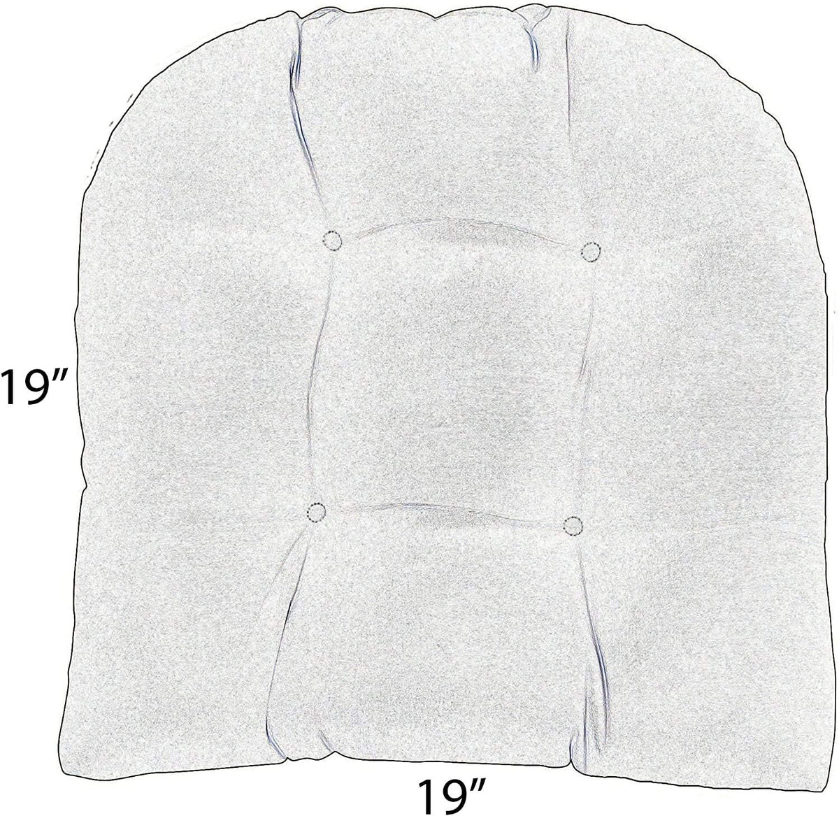 RSH DECOR Tufted U-Shape Wicker Set of 2, 19” x 19,” Outdoor Chair Cushions for Patio Furniture, Waterproof Patio Chair Cushions, Outdoor Seat Cushion, and Wicker Chairs, Daelyn Cherry, Made in USA