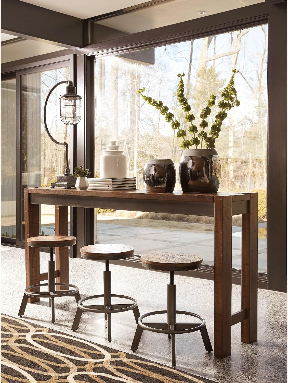 Signature Design by Ashley Counter Height Dining Table, 72-in Behind Couch