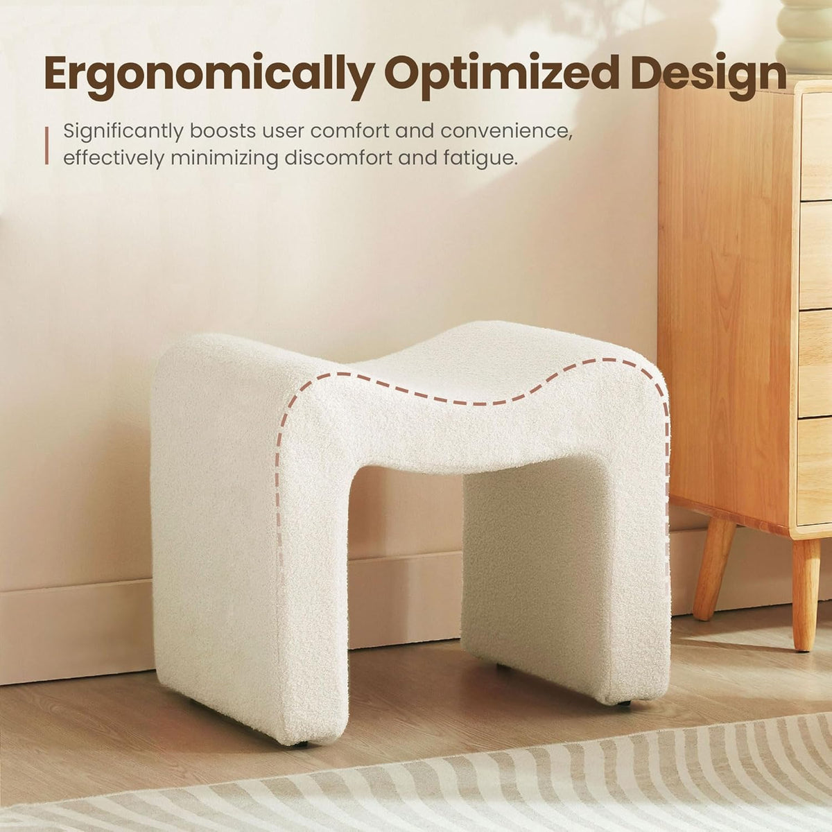 Ottoman Vanity Stool Chair Small Footstool Seating Backless