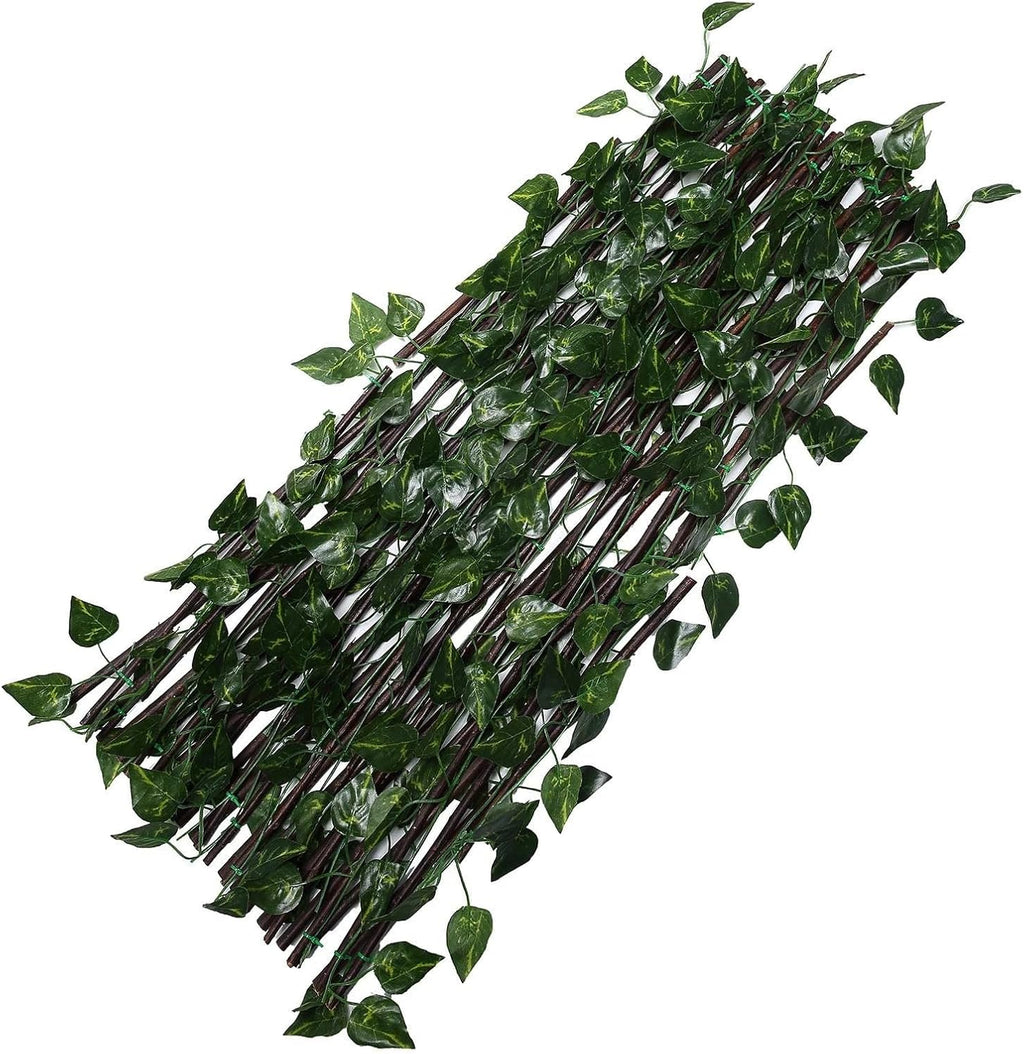 Set of 2 Expandable Faux Ivy Privacy Fences