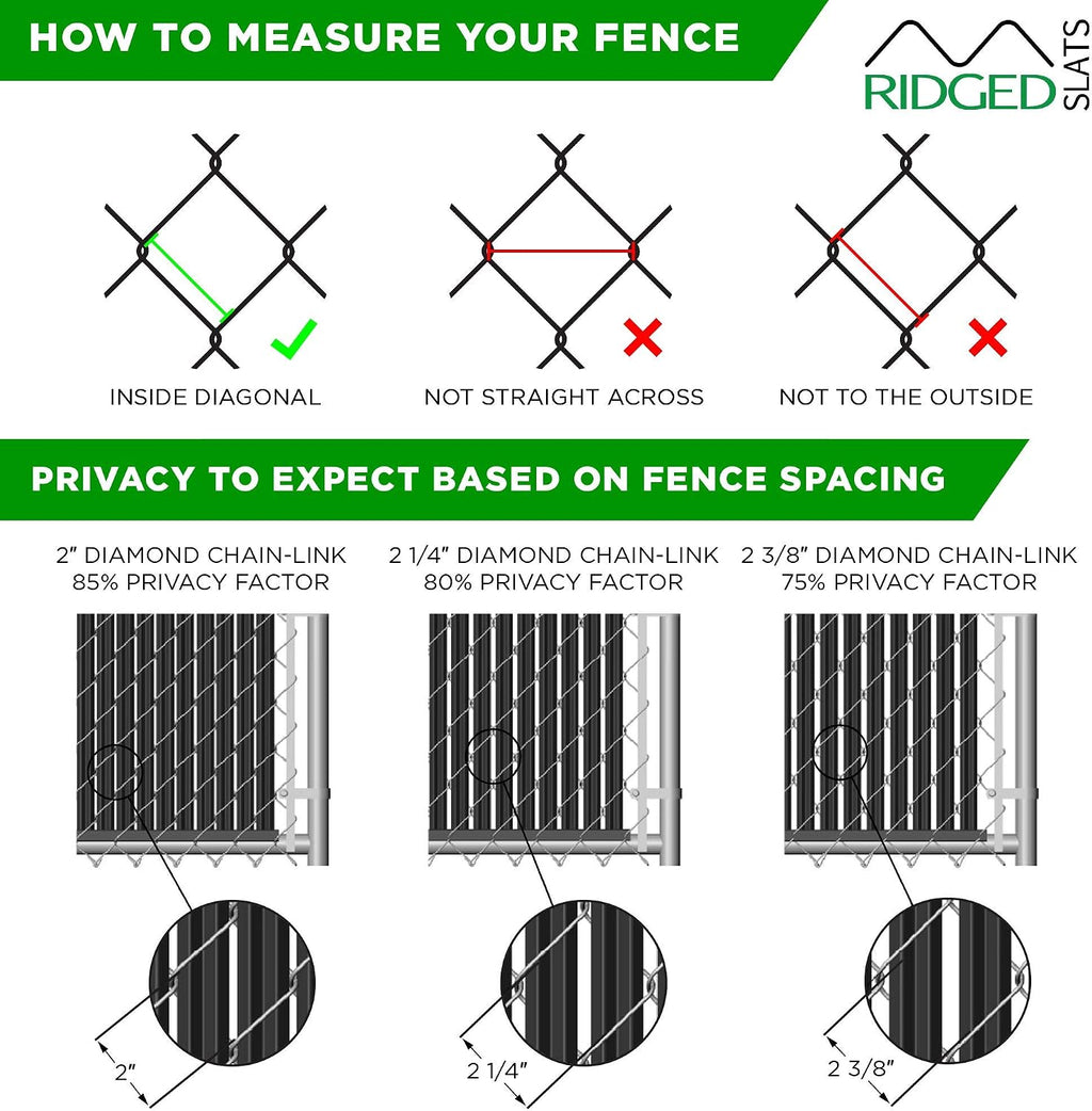 Proudly Made in The USA! - Ridged Slat Single Wall Bottom Locking Slat Depot Privacy Slat for 3', 4', 5', 6', 7' and 8' Chain Link Fence (4ft, Brown)