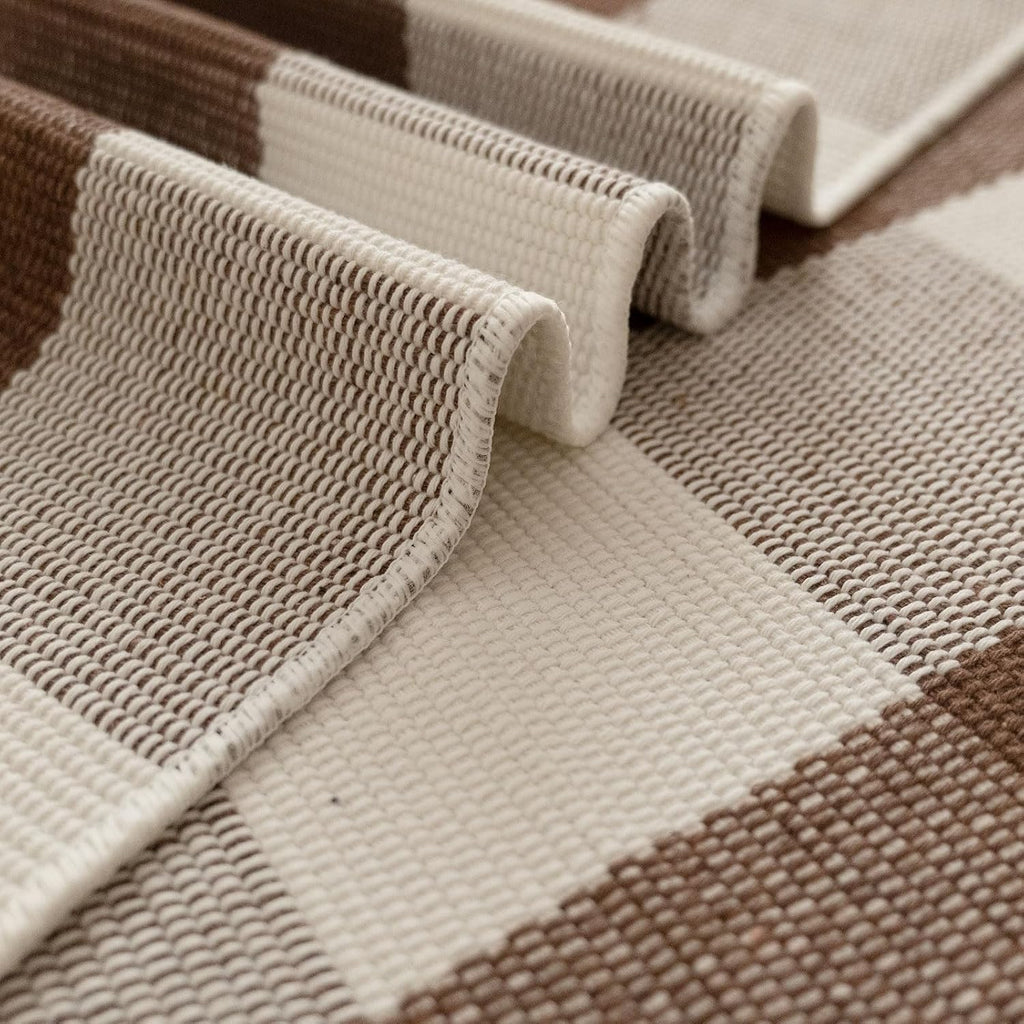 Fall Door Mat 3'x5'Brown and White Buffalo Plaid Rug Fall Front Porch Decor
