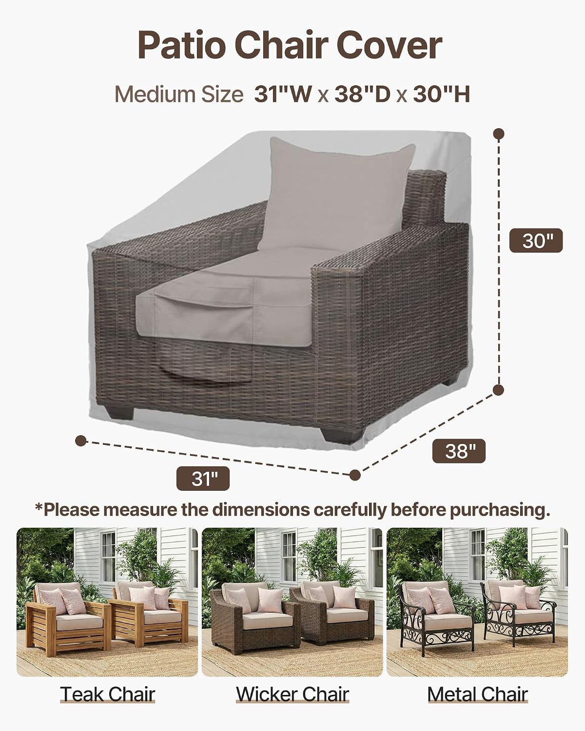 vailge patio chair covers & outdoor furniture covers shown in use