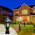 FUDESY Outdoor Post Lights, Exterior Lamp Post Light Fixture, Black, 2 Pack