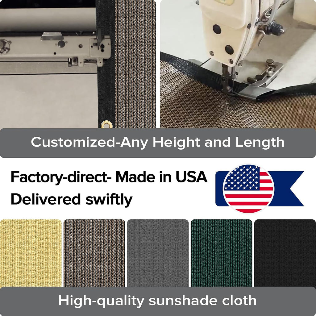5ftx50ft Fence Privacy Screen Heavy Duty 170 GSM Windscreen & Dustproof Fabric Privacy Screen Covering Mesh Fencing for Outdoor Patio, Balcony, Pool Deck, Brown