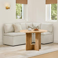 CHITA Breakfast Nook Bench with Storage, Banquette Seating, 4 Seats, Linen