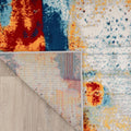 Rugshop Abstract Fade-Resistant Living Room Area Rug Multi 7'10" x 10'