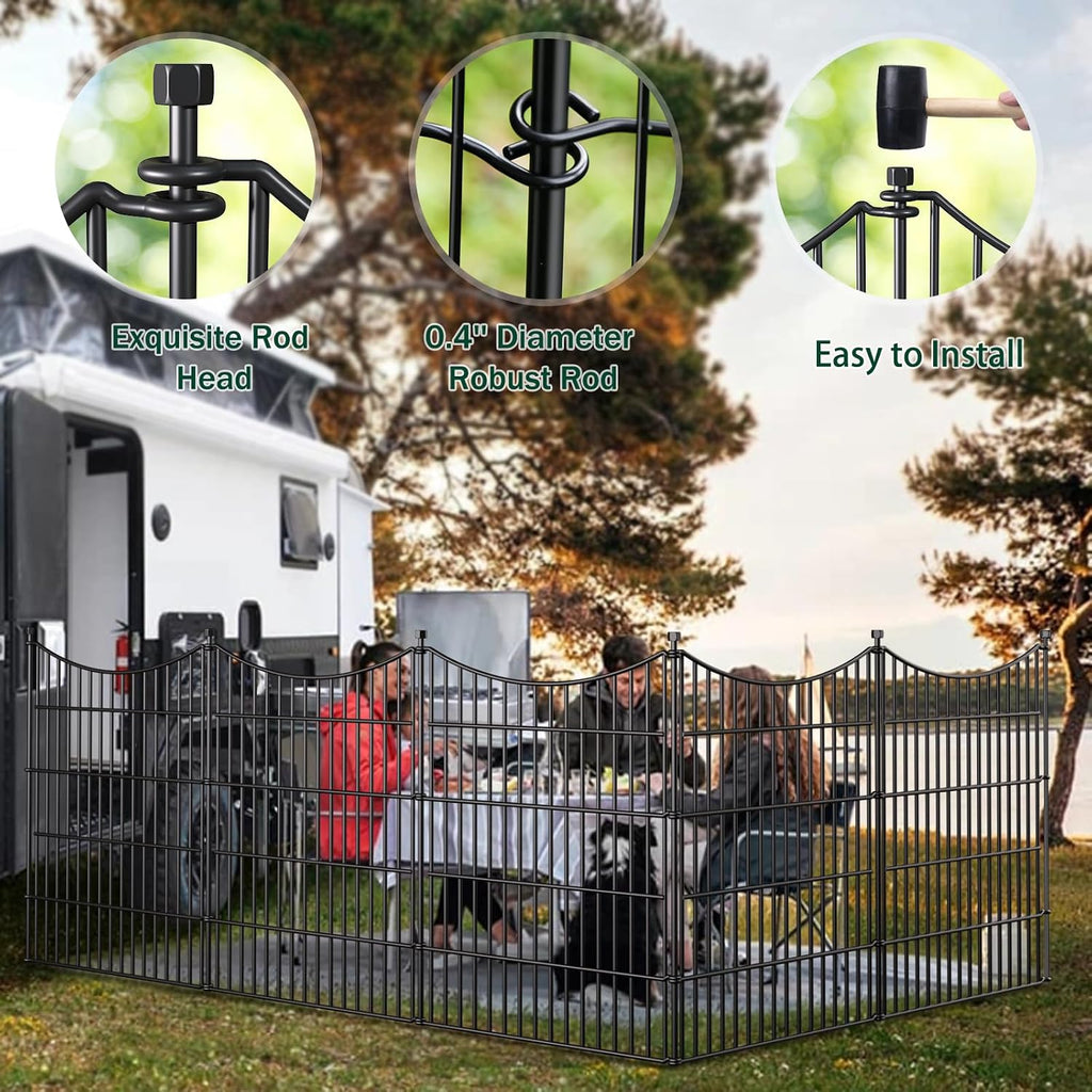 no dig dog fence outdoor for yard with showing dimensions