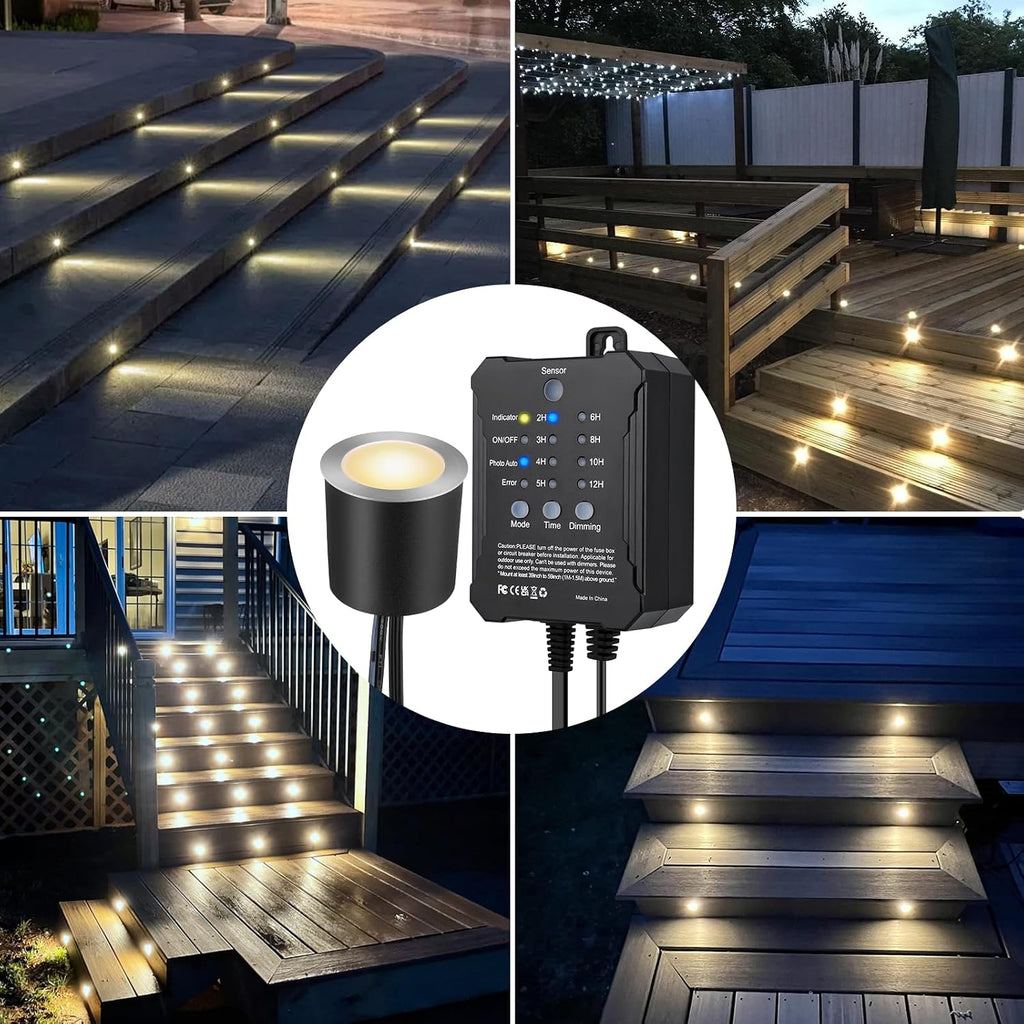 smy lighting dimmable led deck lights with timer on a desk or shelf
