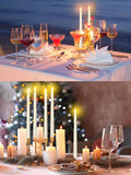 Treela 72 Pcs Flameless LED Taper Candles Bulk 11 Inch,Classic,Ivory