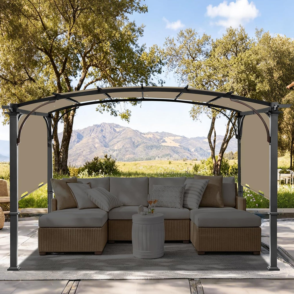 slashome 200" x 103" Pergola Replacement Canopy, Fits L-PG152PST-B, Khaki