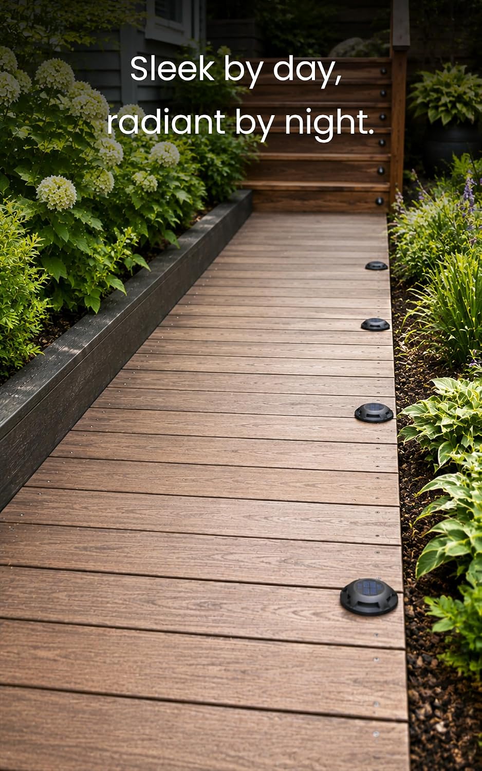 home zone living 12pk solar deck lights, outdoor, close-up detail