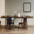 Tribesigns Dining Table for 6, Farmhouse Rectangular, Rustic Brown, 63" L x 31.5" W x 30" H