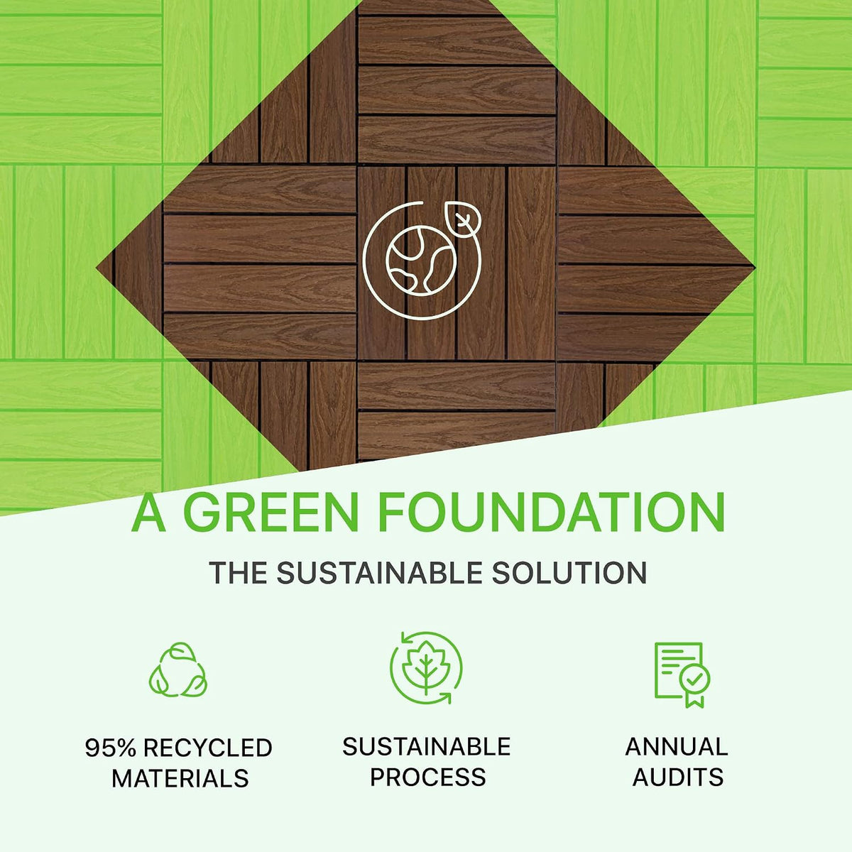 NewTechWood UltraShield Naturale 1 ft. x 1 ft. Composite Deck Tiles