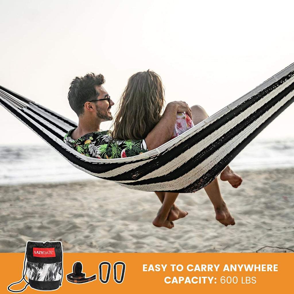 Lazy Daze XL Handwoven Mayan Hammock, 10.5FT Double Camping Hammocks