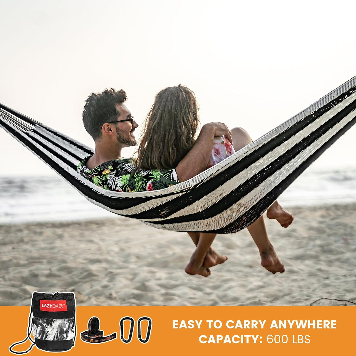 Lazy Daze XL Handwoven Mayan Hammock, 10.5FT Double Camping Hammocks