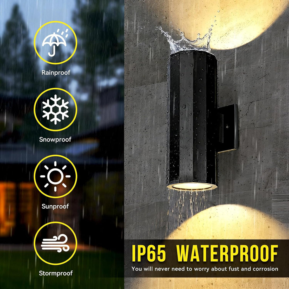 Outdoor Light Fixture, Up and Down Lights Outdoor Wall Light