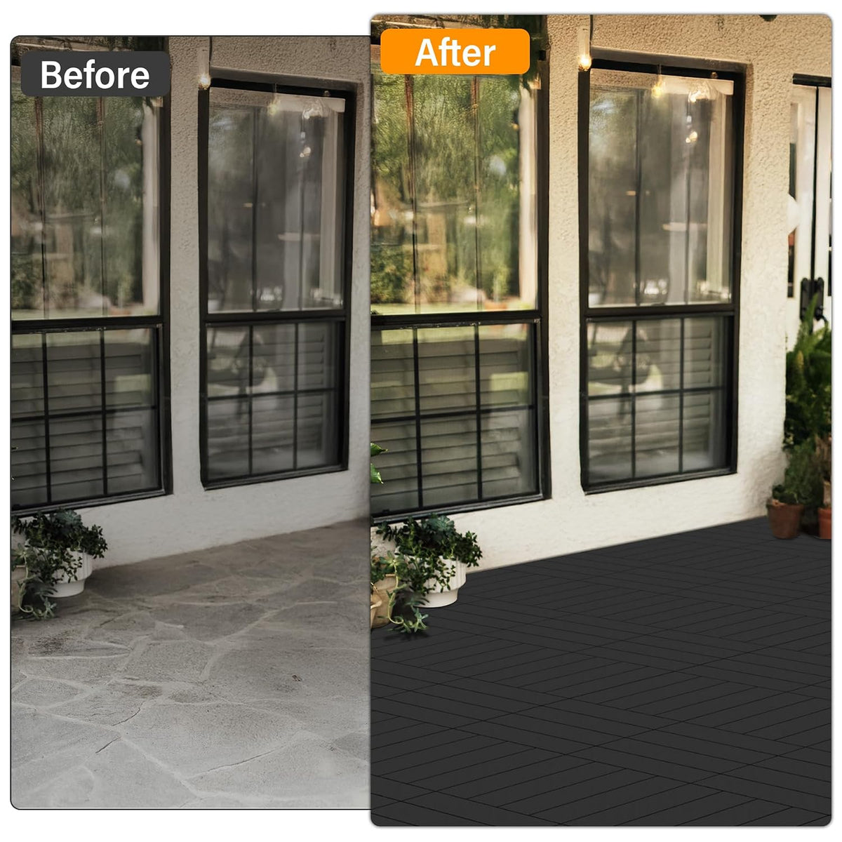 neoaider 36pcs plastic interlocking decking tiles 12" x, package contents