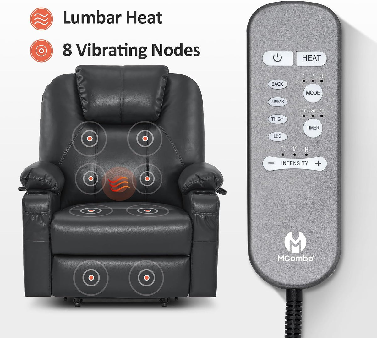MCombo Oversized Power Lift Recliner Chair for Elderly, Big and Tall R7510