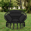 Goutime Hammock Swing Chair Macrame Boho Hanging Chairs Black