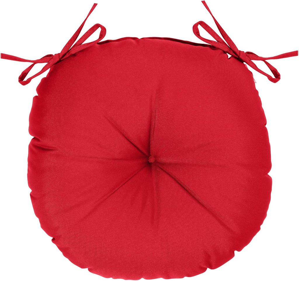 gueglsa outdoor tufted round cushions 15 inch, waterproof, close-up detail