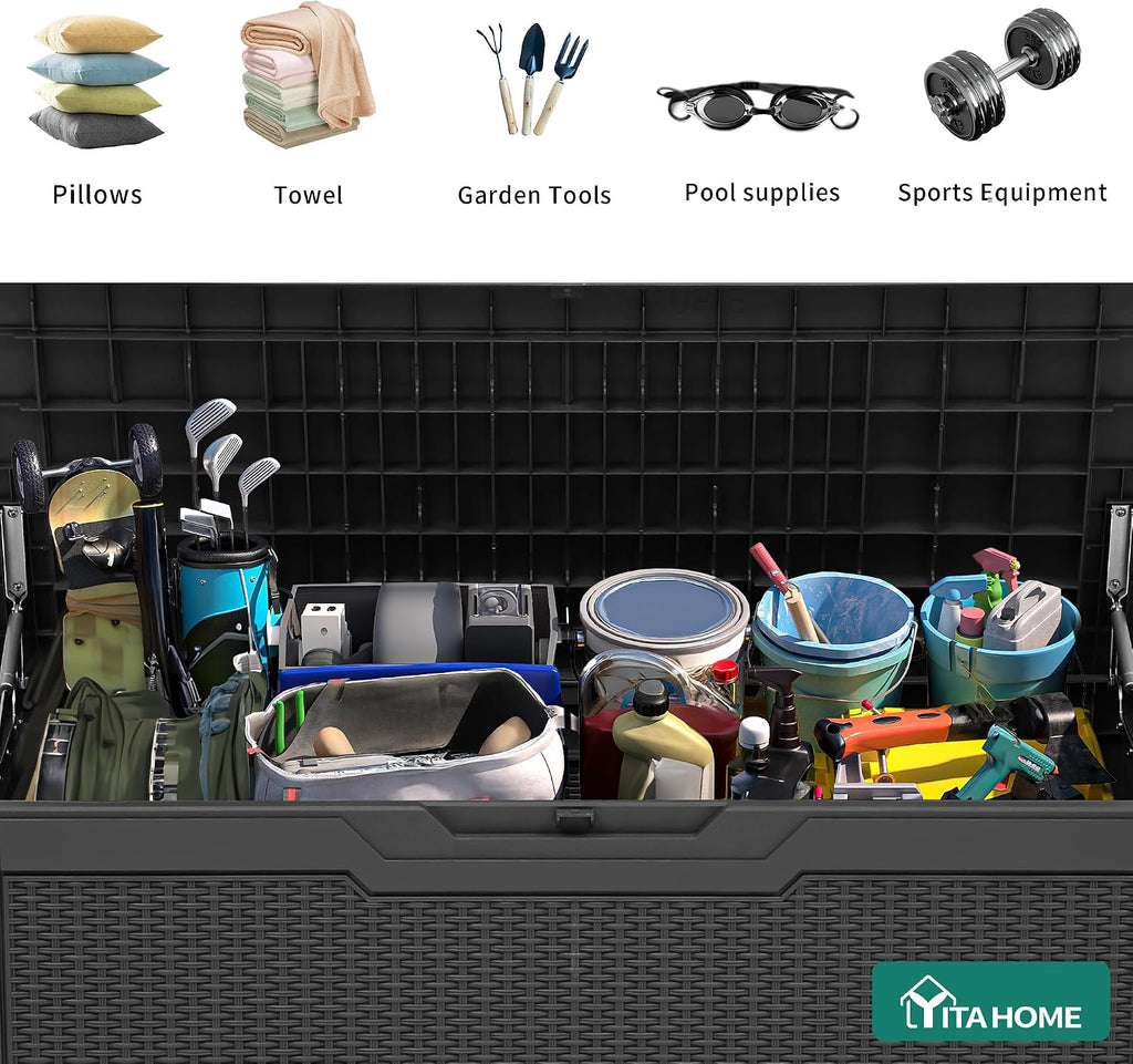 YITAHOME 80 Gallon Resin Deck Box