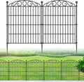 6 Panel No Dig Decorative Garden Fence 30" H x 11.4'L for Dogs Outdoor
