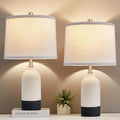 Luvkczc Ceramic Table Lamp Set of 2, Adjustable Color Temperature