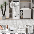 Washable 5x5 Square Moroccan Rug:Non Slip Soft Indoor Rug Geometric Grey