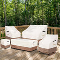 Outdoor Rocking Chair Cover 2 Pack,Heavy Duty Waterproof Patio Rocking Chairs Cover for 27" W x 34" D x 45" H Presidential Rocking Chair,Beige