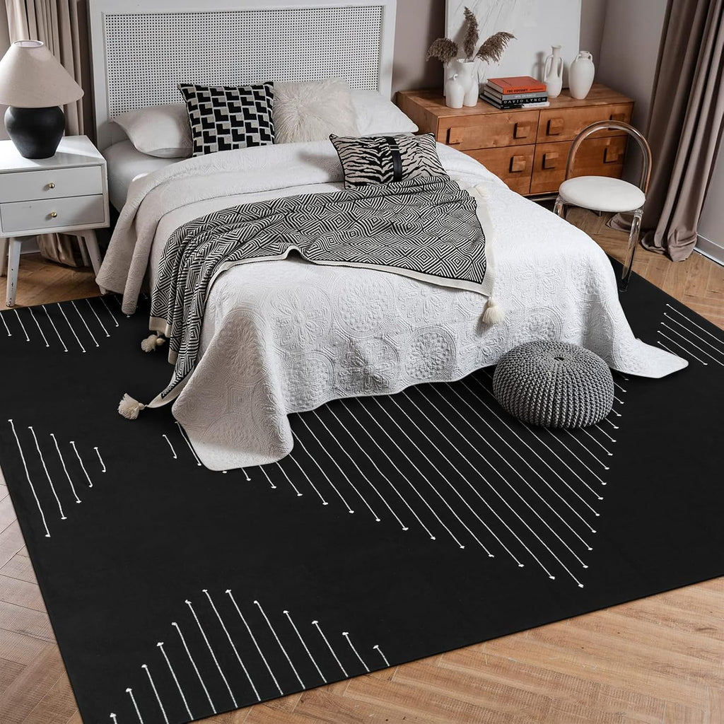 livebox boho black area rug 8 x 10, package contents
