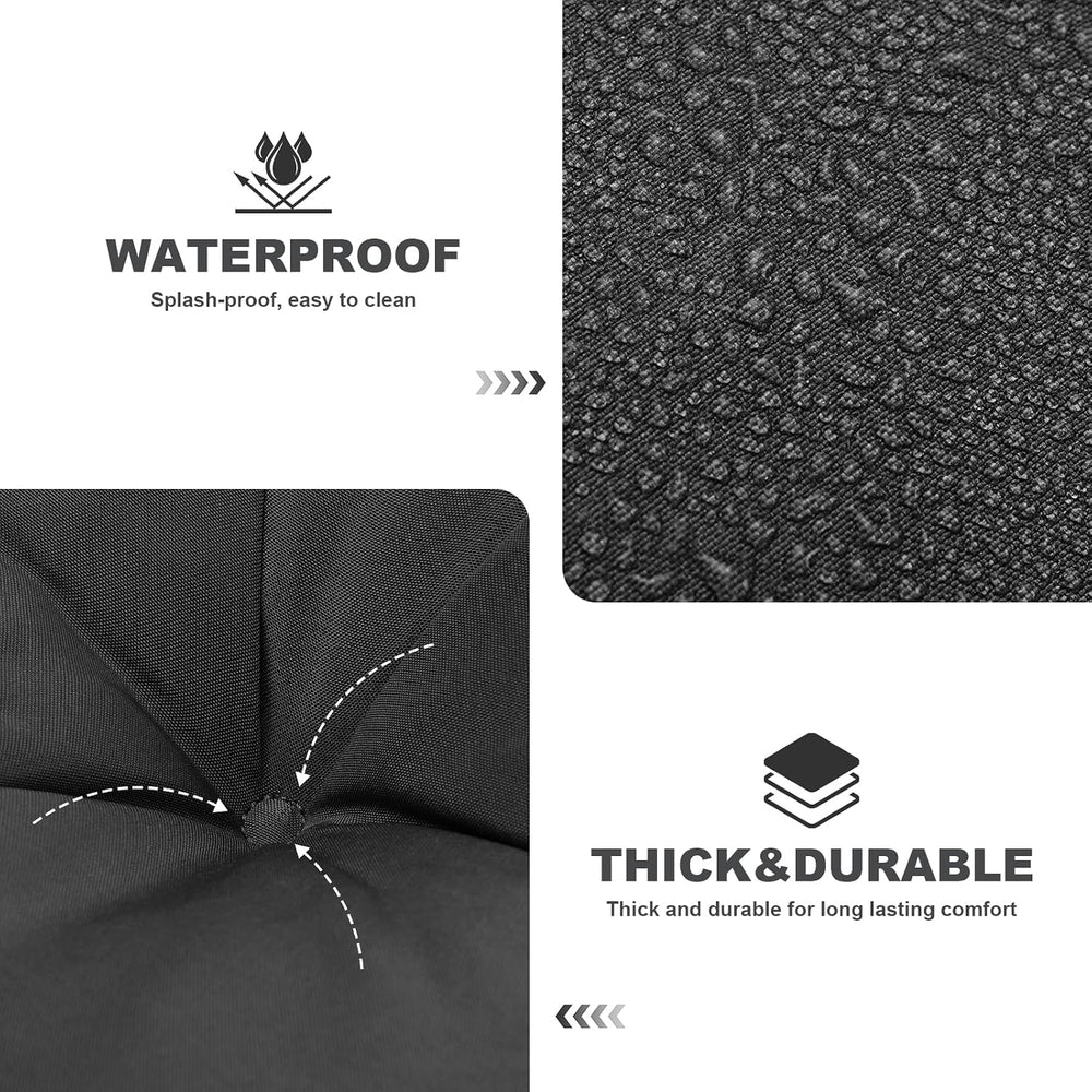 Porch Swing Cushions,Outdoor Cushions 3 Seater Replacement with Backrest, Wat...