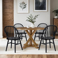 DUHOME Wooden Dining Chairs Set of 4,Spindle Back Dining Chair with Arms