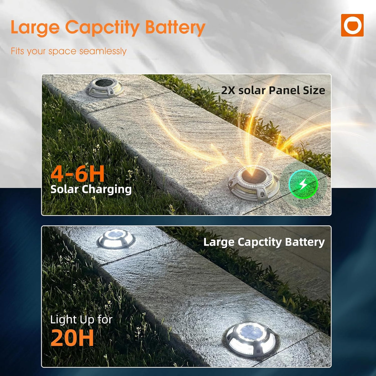 addlon 12 Pack Solar Driveway Dock Lights, 2 Color Modes, IP67 Waterproof