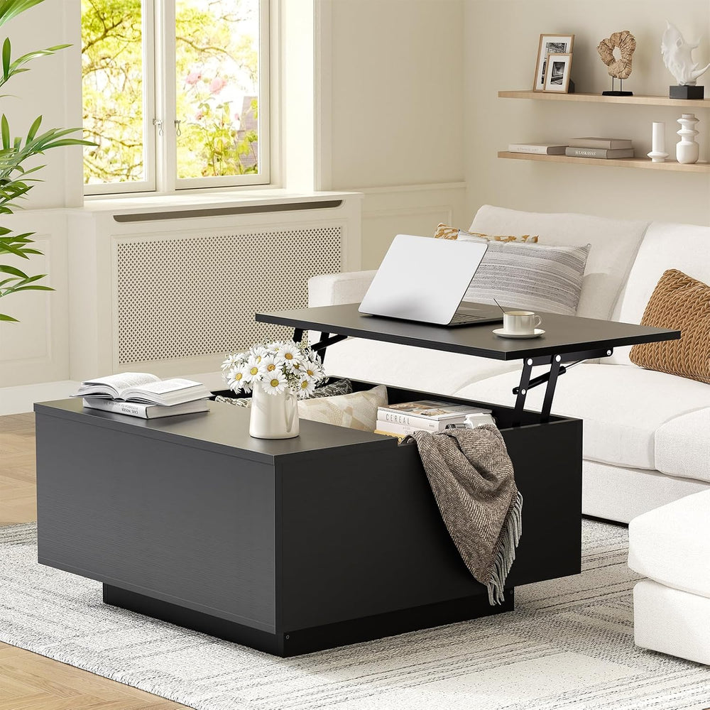 FABATO 31.5'' Lift Top Coffee Table Wood Center Table with Storage, B...
