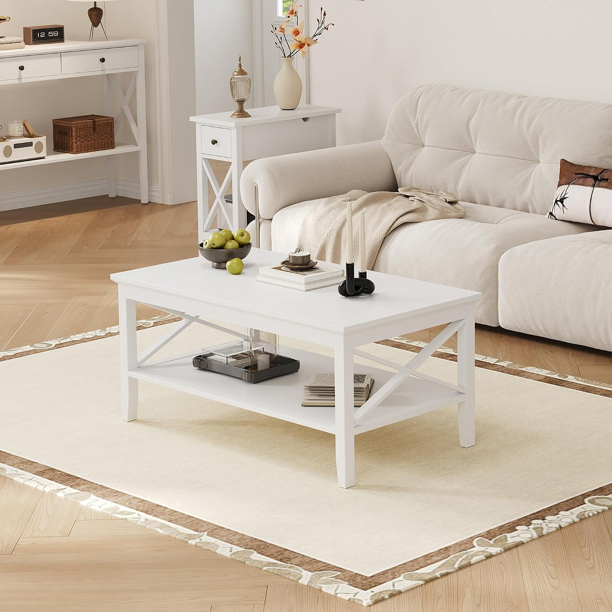 ChooChoo Coffee Table Classic X Design for Living Room
