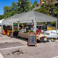 COBIZI 10x20 Pop Up Canopy with 6 Sidewalls, One Push Easy Setup, Gray