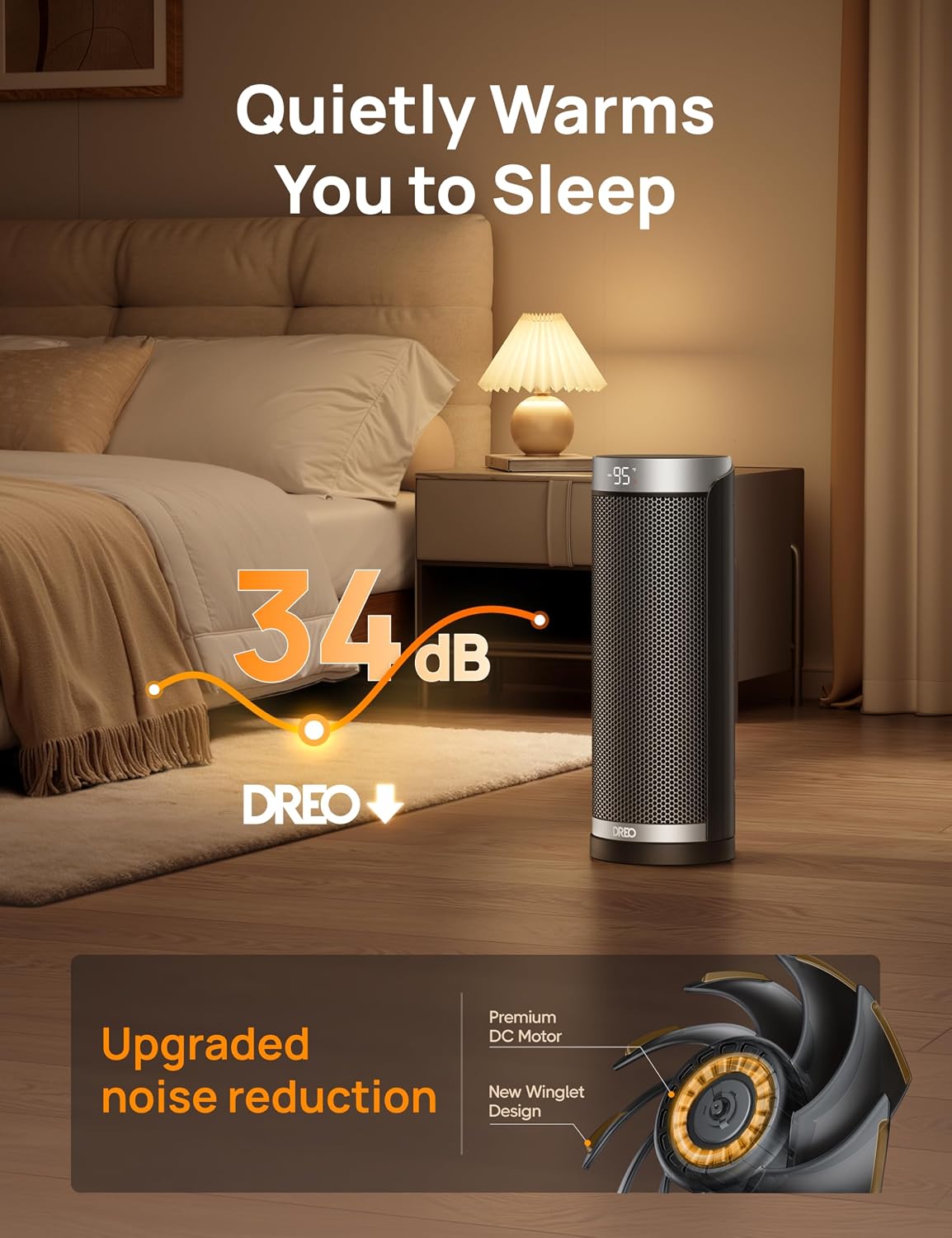 DREO 1500W Space Heaters with ALCI Safety Plug for Bathroom and Indoor Use