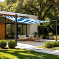 12ft Sun Shade Sail Pole - 3" Diameter Thickened Metal Rust Proof Outdoor Post Heavy Duty Steel Metal Pole Kit for Support Light String,Sunshade Sail,Canopy,Garden,Ground,Backyard