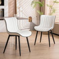 YOUNUOKE Dining Chairs Set of 2 Mid-Century Modern Kitchen Chairs White