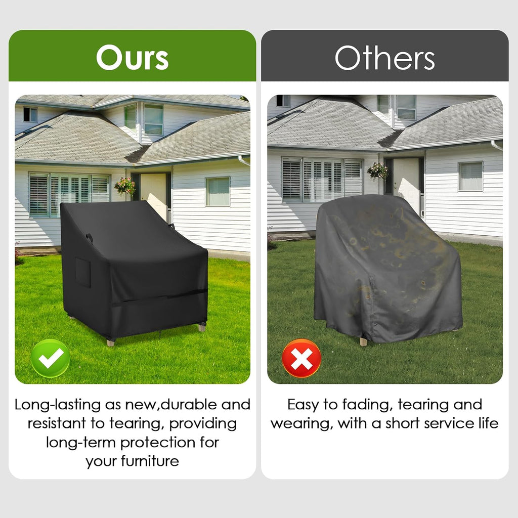 outdoor waterproof patio chair covers 2 pack, 28, package contents