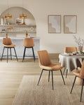 VASAGLE Bar Stools Set of 2, Counter Height, with Back, 24.8-Inch