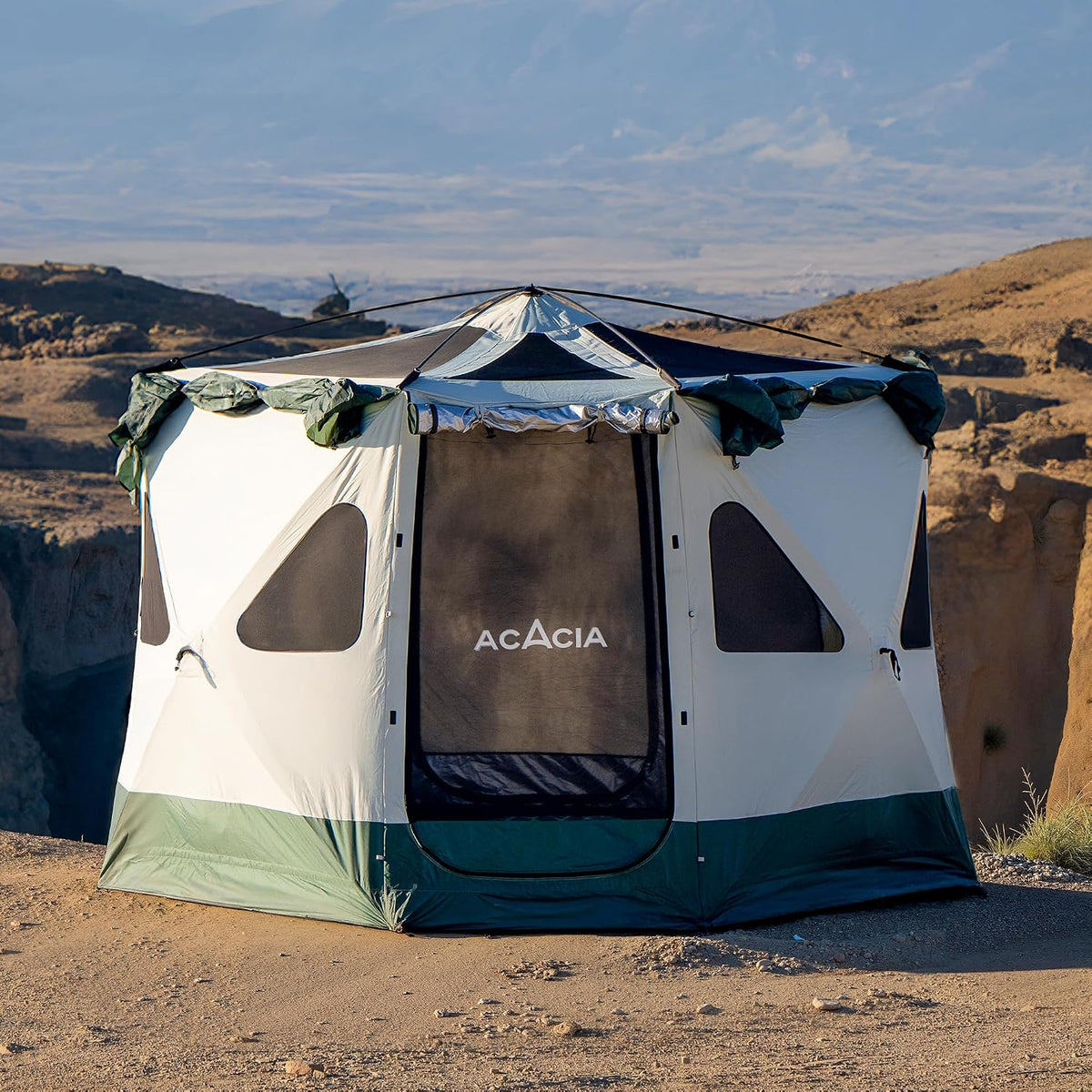 Space Acacia Lite Camping Tent, Pop Up Tents for Camping, Lightweight & Durable Beach Tent, Level 7 Wind Resistance, UPF 50+ | Quick Setup for Camping & Backyard, Banyan