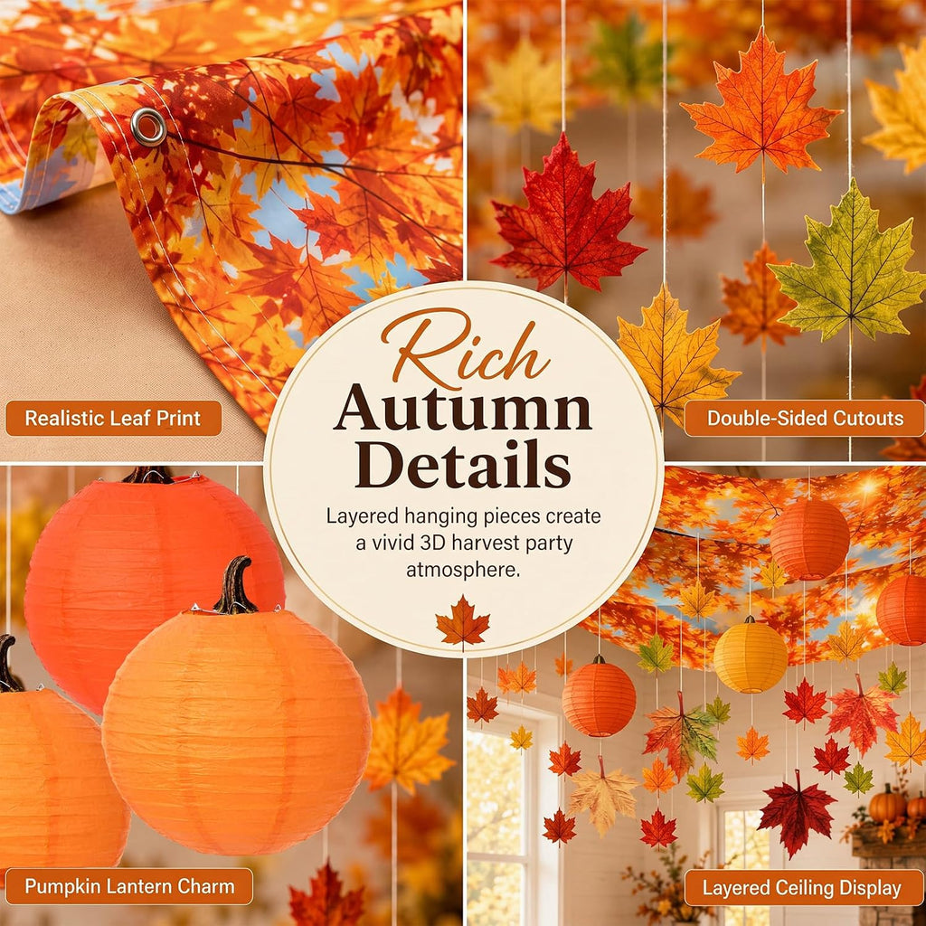 80 Pcs Fall Ceiling Decor for Classroom Thanksgiving Hanging Set